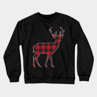 Christmas Buffalo Plaid Deer Crewneck Sweatshirt